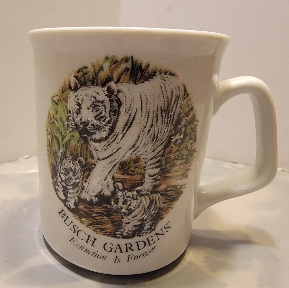 Vintage Busch Gardens Extinction is Forever Coffee Mug.  Made in West Germany.